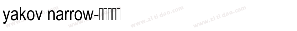 yakov narrow字体转换